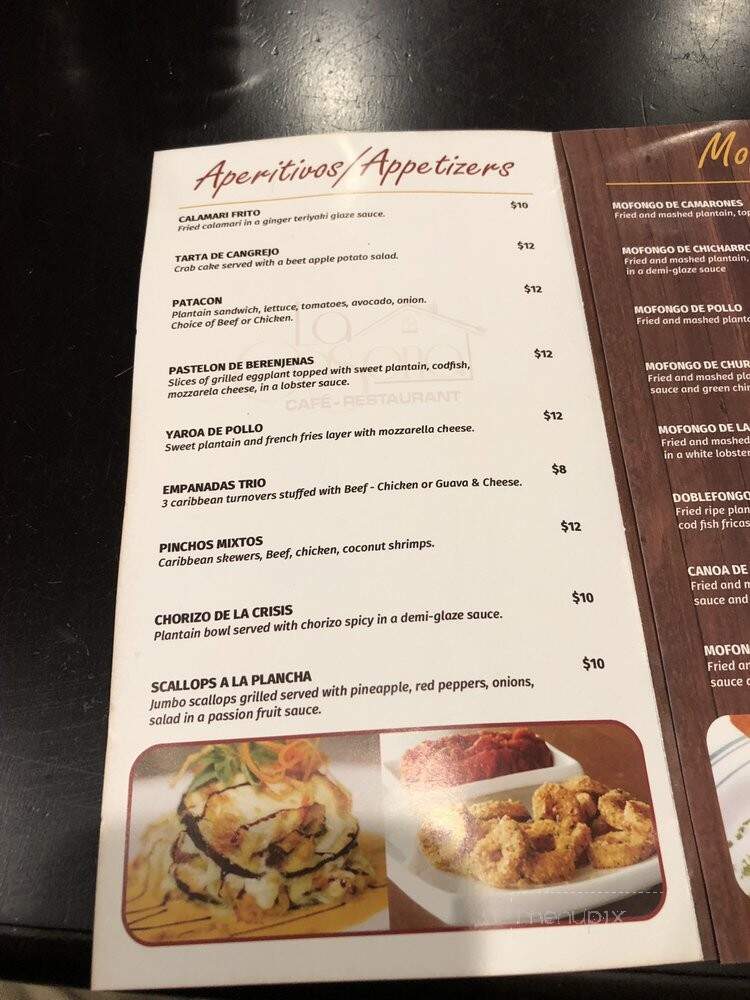 La Casona Cafe Restaurant - Paterson, NJ menu_pic