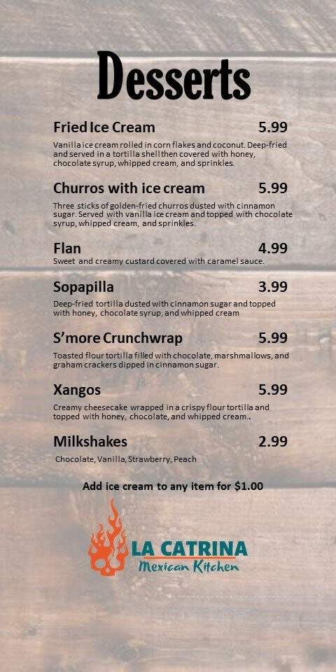La Catrina Mexican Kitchen - Saint Marys, PA menu_pic