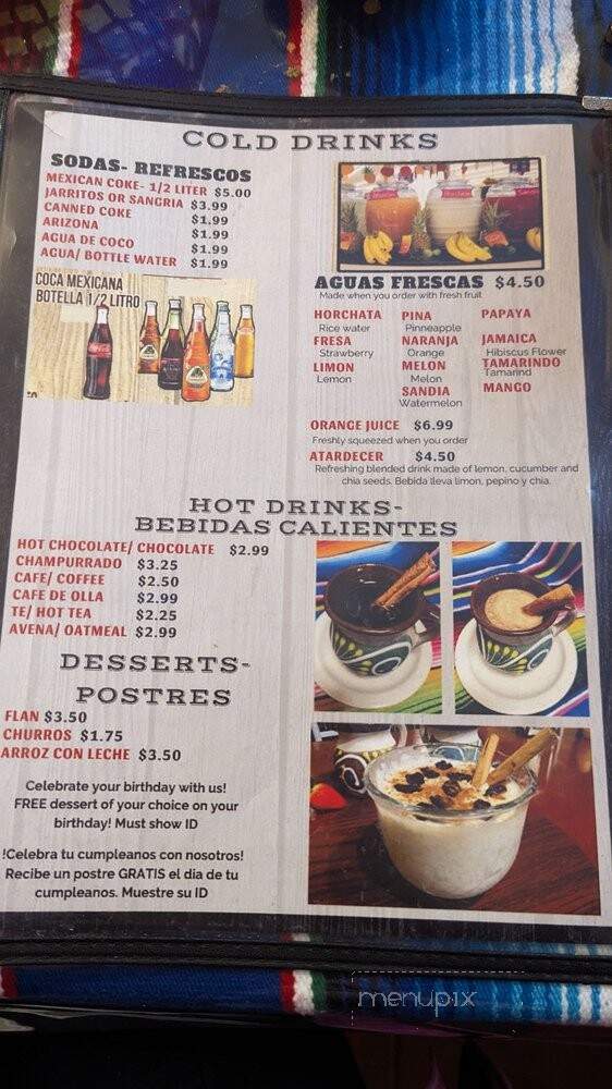 La Cocina De Maria - Escondido, CA menu_pic