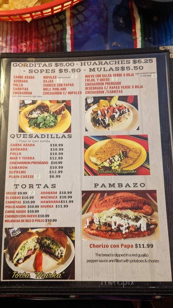 La Cocina De Maria - Escondido, CA menu_pic