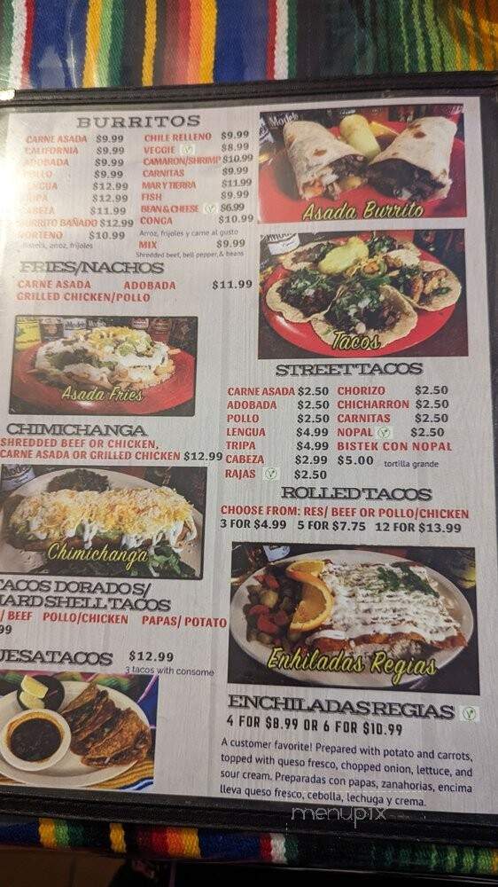 La Cocina De Maria - Escondido, CA menu_pic