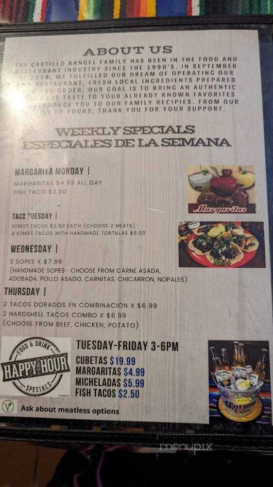 La Cocina De Maria - Escondido, CA menu_pic