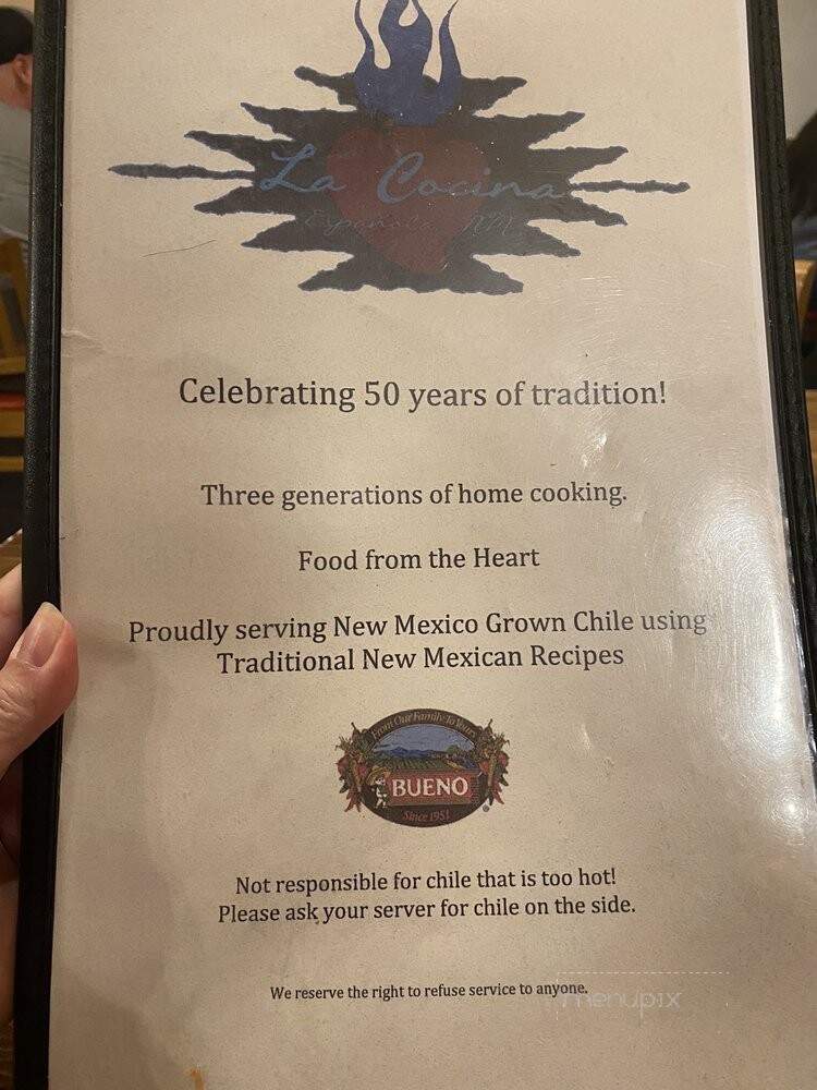 La Cocina Taqueria - Espanola, NM menu_pic