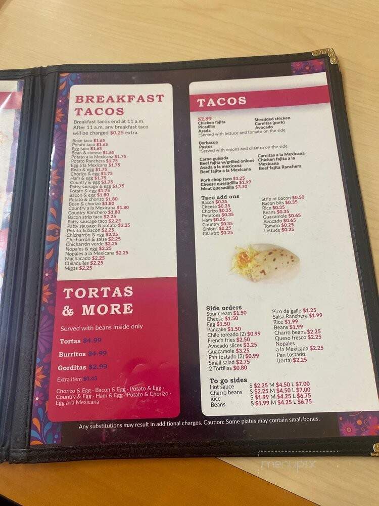 La Cocina Mexicana - San Antonio, TX menu_pic
