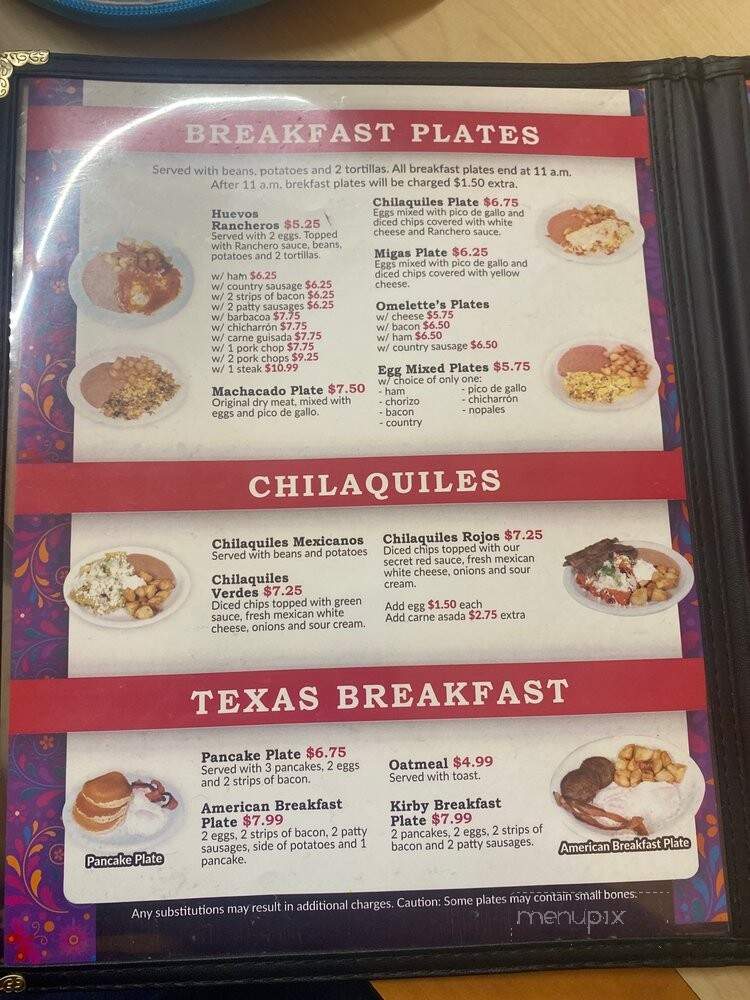 La Cocina Mexicana - San Antonio, TX menu_pic