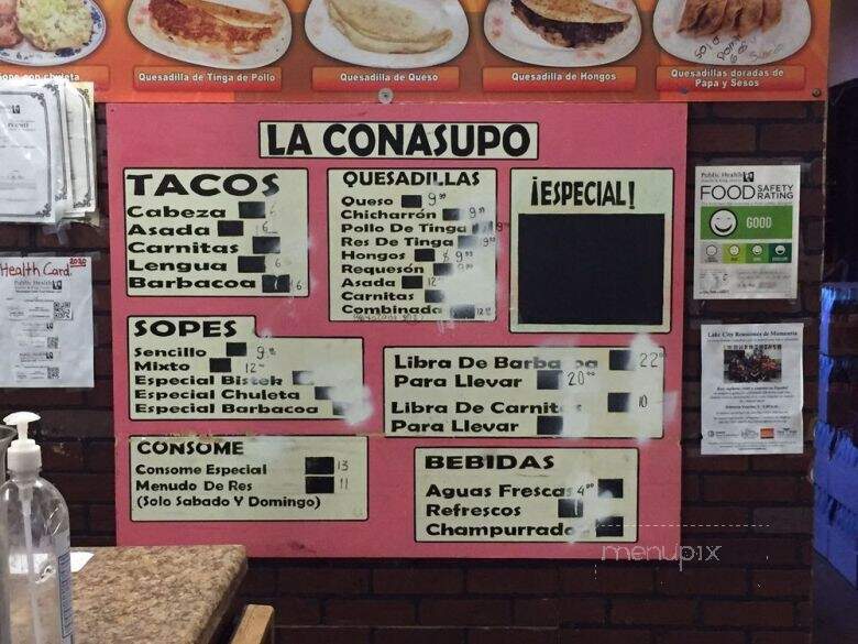La Conasupo - Seattle, WA menu_pic
