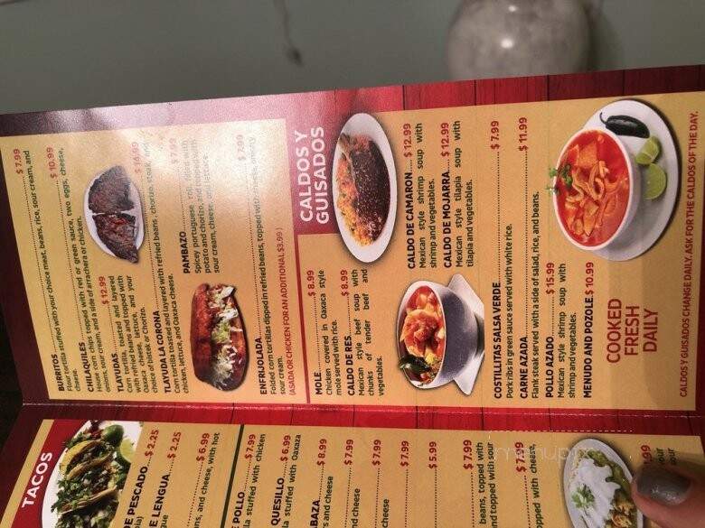 La Corona Restaurant - Indianapolis, IN menu_pic
