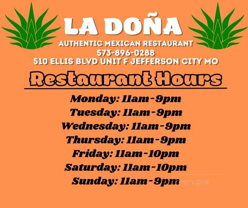 La Dona - Holts Summit, MO menu_pic