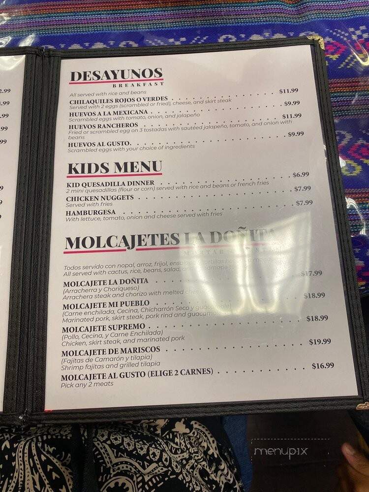 La Donita - Des Plaines, IL menu_pic