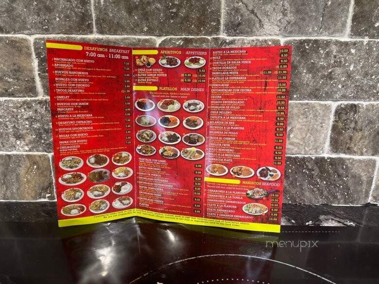 La Esperanza - Houston, TX menu_pic