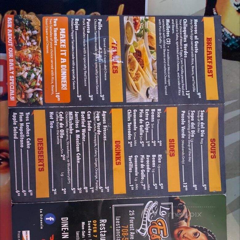 La Estancia - Riverside, IL menu_pic