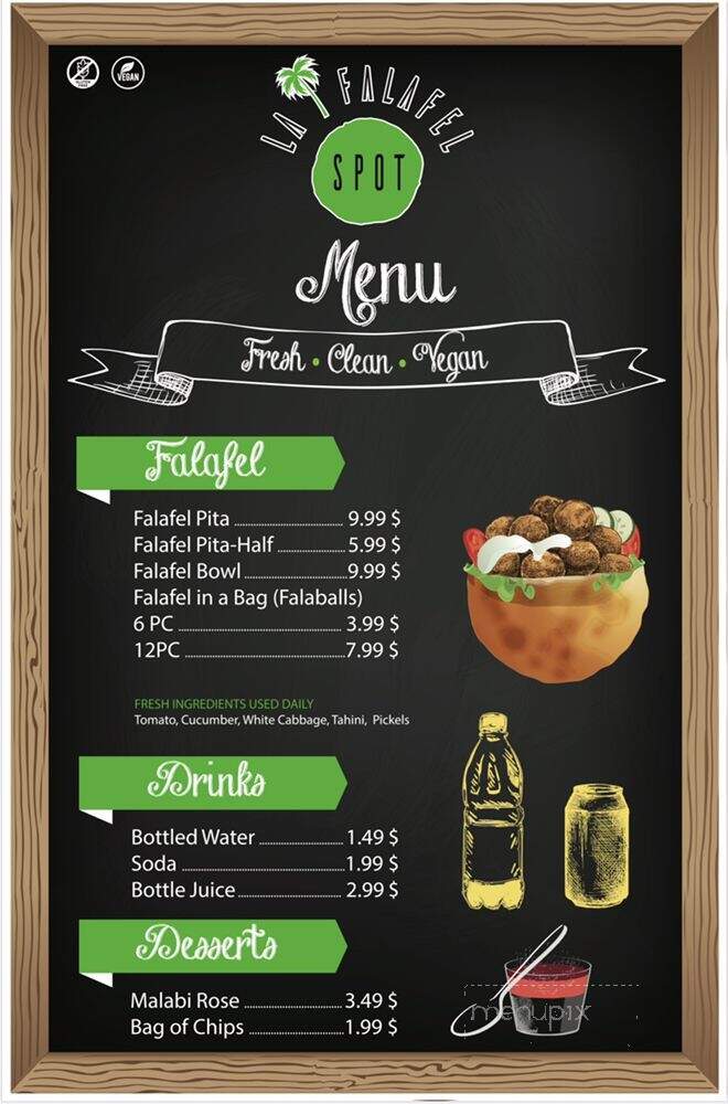 LA Falafel Spot - Encino, CA menu_pic