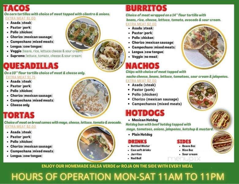 La Familia Food Truck - Indianapolis, IN menu_pic
