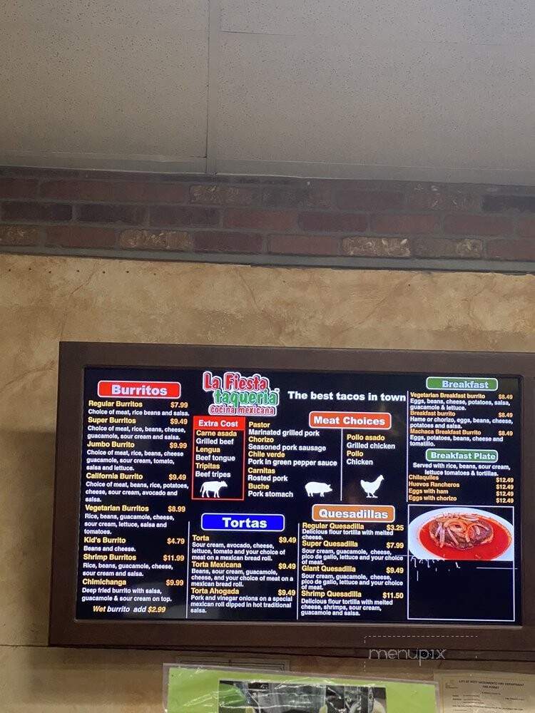 La Favorita - West Sacramento, CA menu_pic
