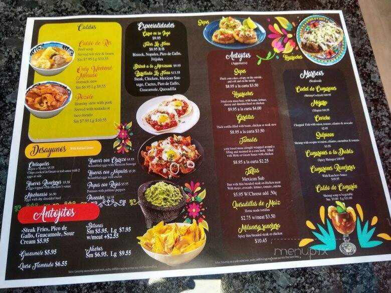 La Finca Mexican Restaurant - Lincoln Park, MI menu_pic