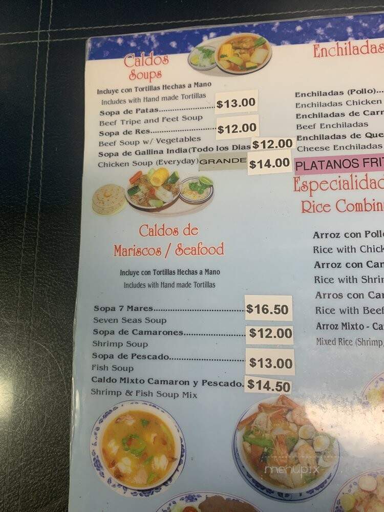 La Flor Blanca - Los Angeles, CA menu_pic