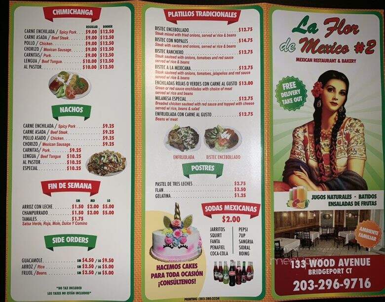 La Flor De Mexico 2 - Bridgeport, CT menu_pic