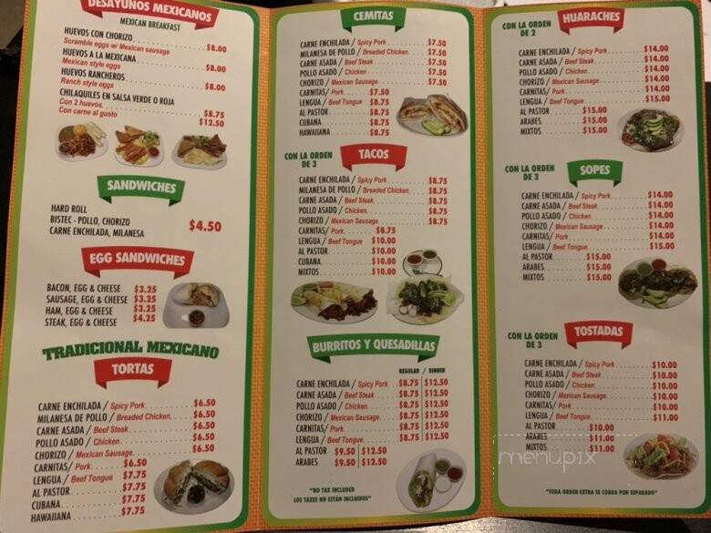 La Flor De Mexico 2 - Bridgeport, CT menu_pic