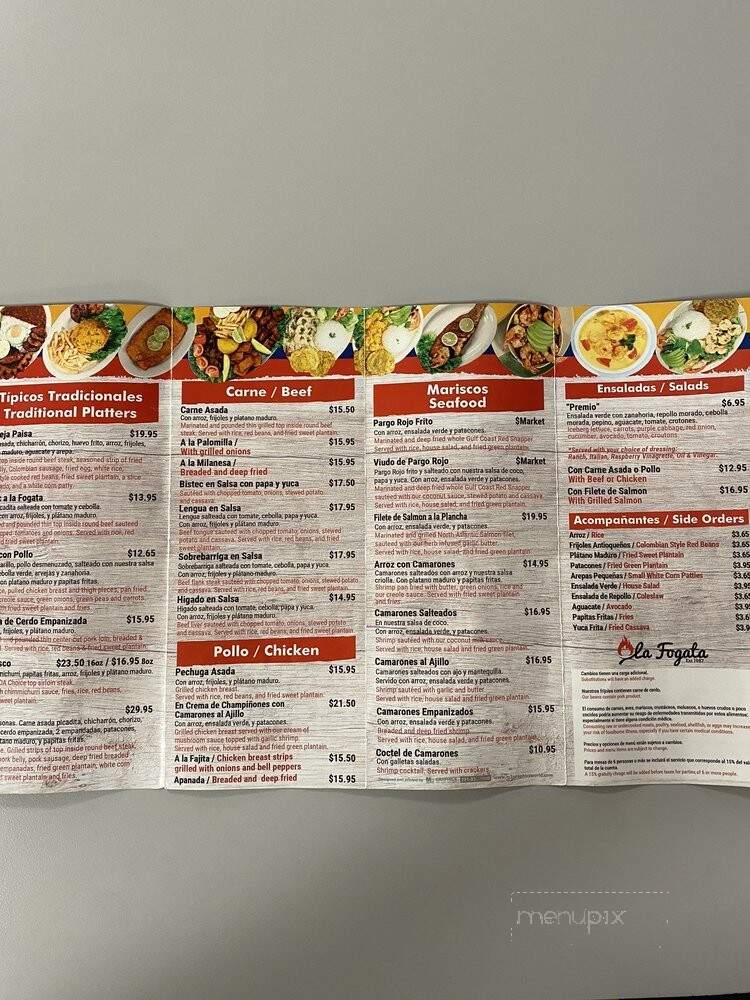 La Fogata Restaurant - Houston, TX menu_pic