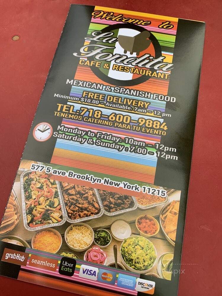 La Fondita - Brooklyn, NY menu_pic
