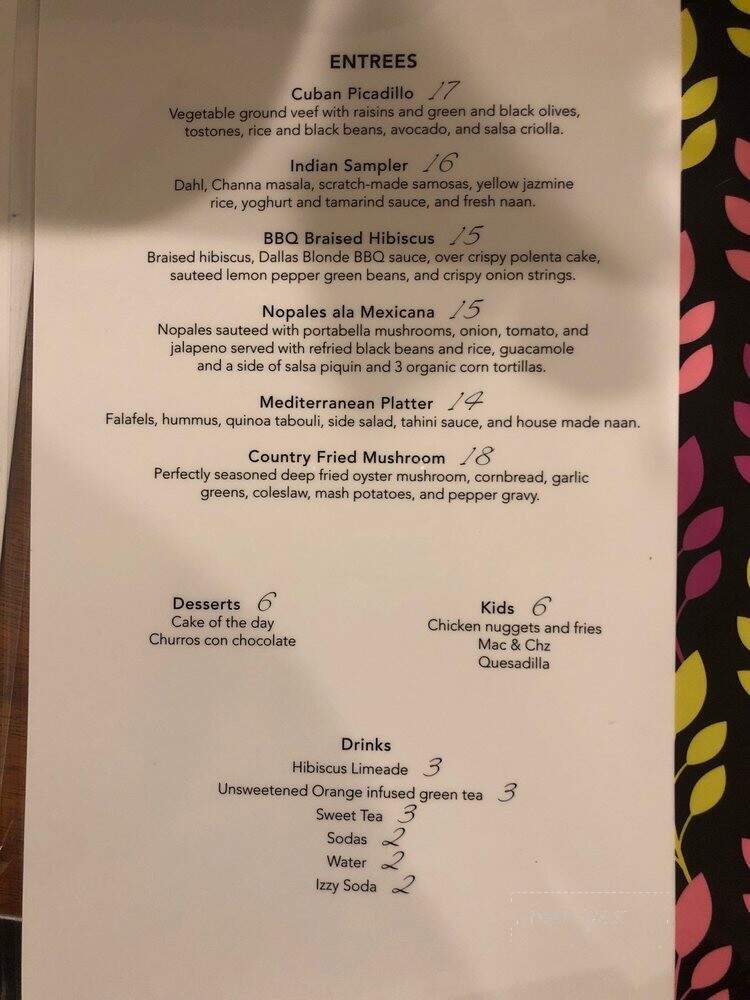 Lahla's Plant Kitchen - Richardson, TX menu_pic