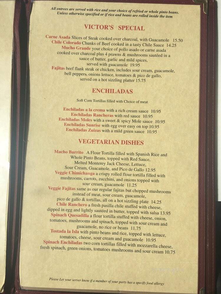 La Isla Family Mexican Restaurant - Port Townsend, WA menu_pic