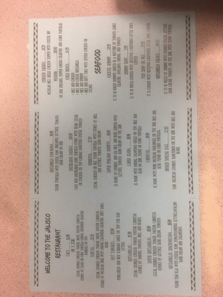 La Jalisco Taco Shop - Dumas, AR menu_pic