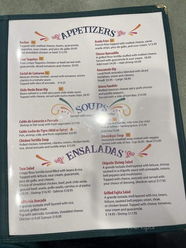 La Katrina - Morro Bay, CA menu_pic
