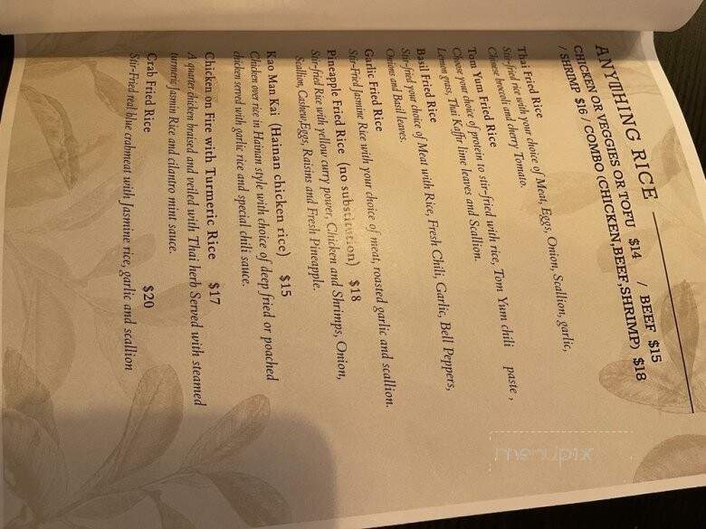 Lalarice Thai Eatery and More - Los Angeles, CA menu_pic