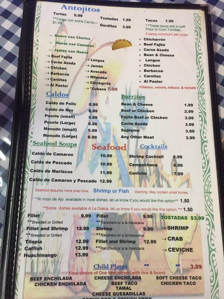 La Mexicana - Denton, TX menu_pic