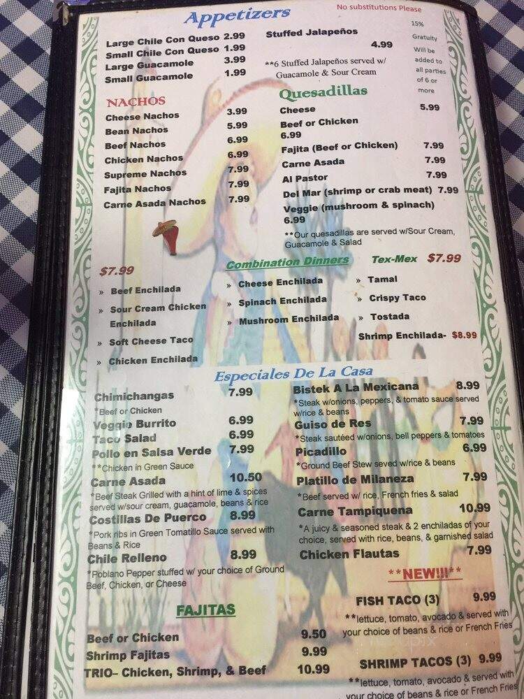 La Mexicana - Denton, TX menu_pic