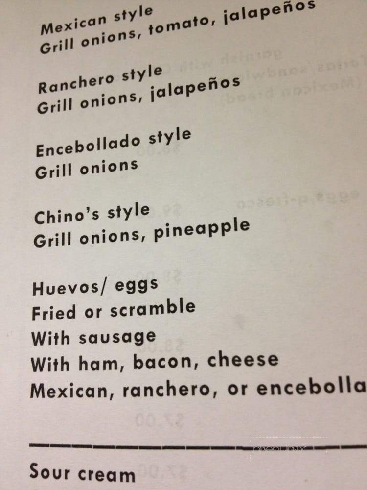 La Mexicanita - Richmond, IN menu_pic