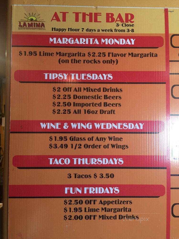 La Mina Mexican Restaurant - Bakersfield, CA menu_pic
