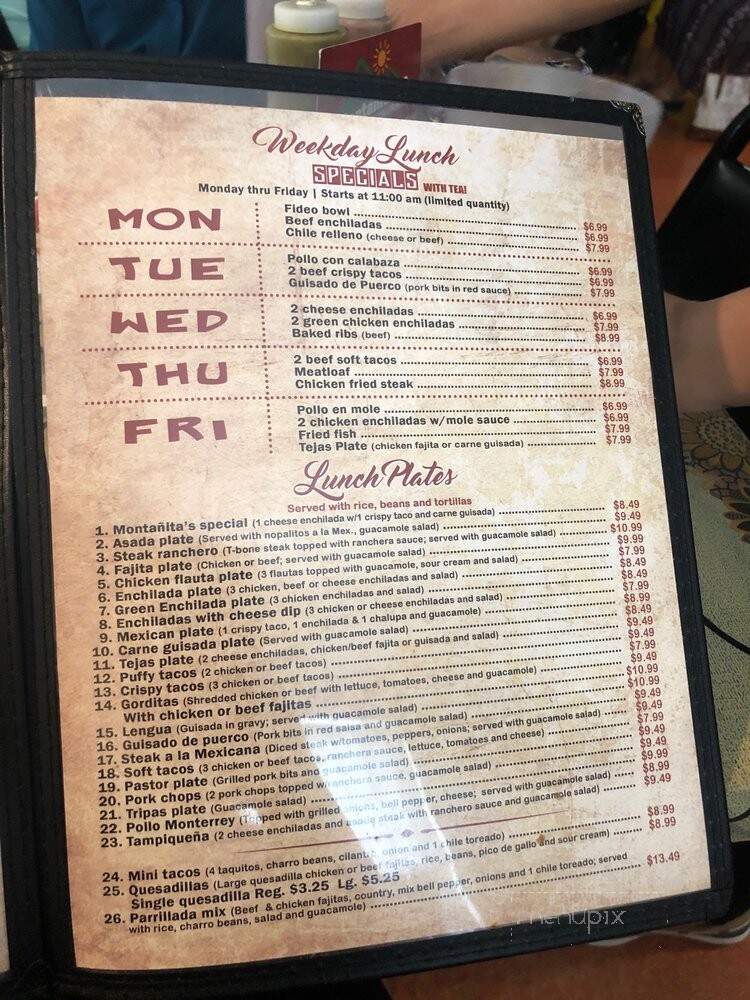 La Montanita - San Antonio, TX menu_pic