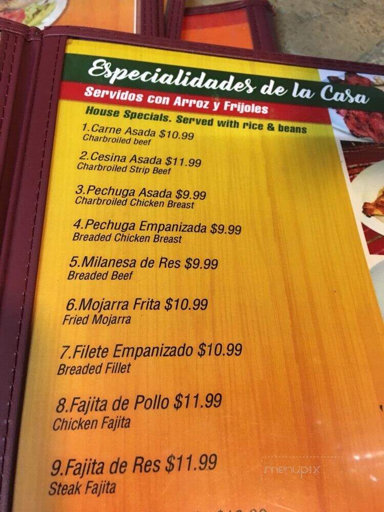 La Moreliana Restaurant - Conyers, GA menu_pic