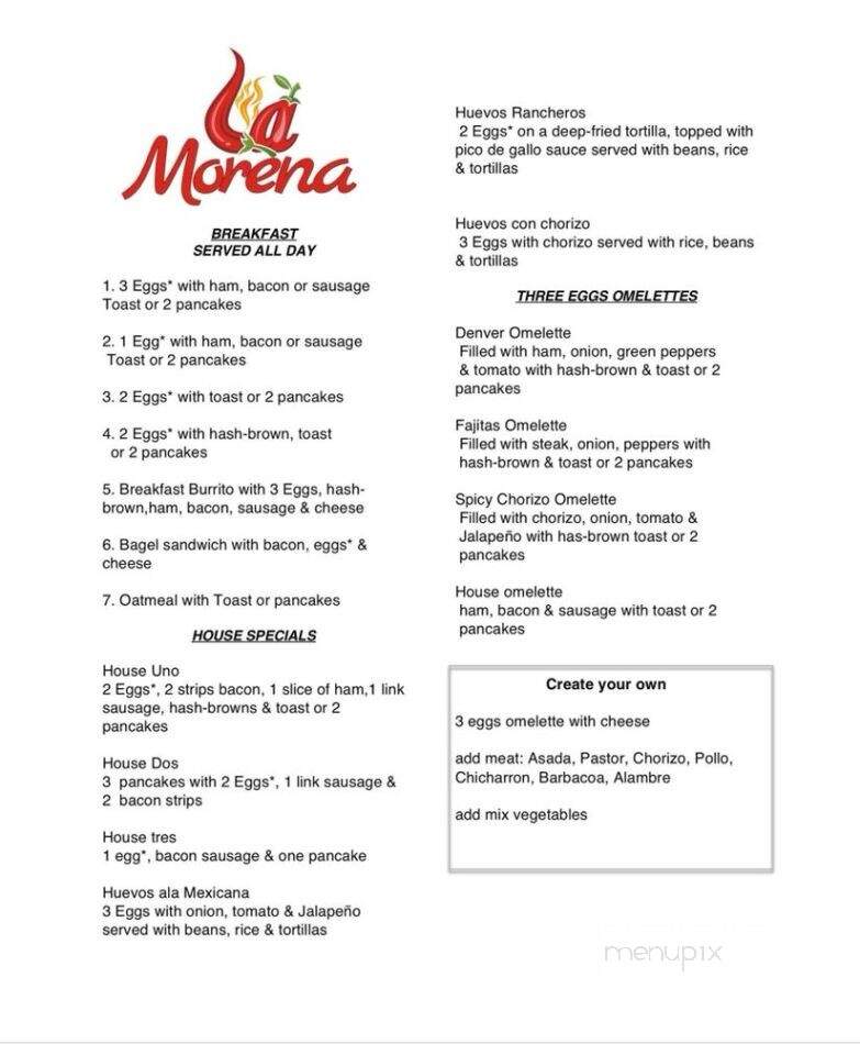 La Morena Family Restaurant - South Sioux City, NE menu_pic