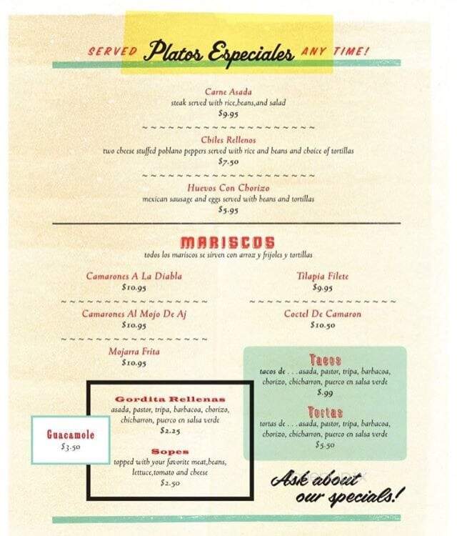 La Morenita Mexican Restaurant - Clarksville, TN menu_pic