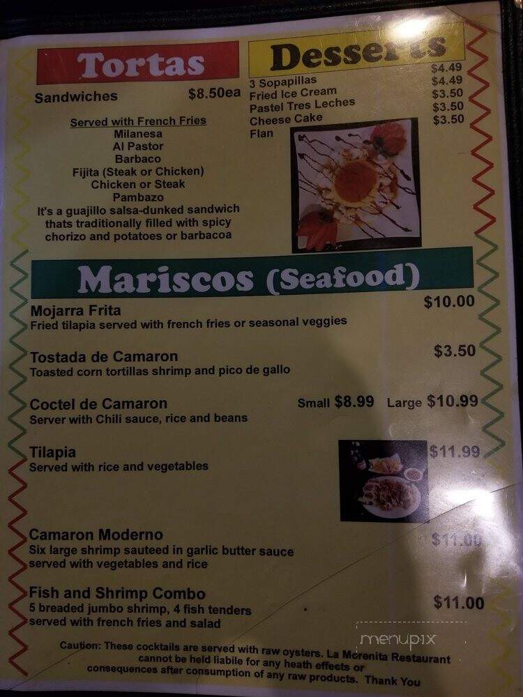 La Morenita - Princeton, TX menu_pic