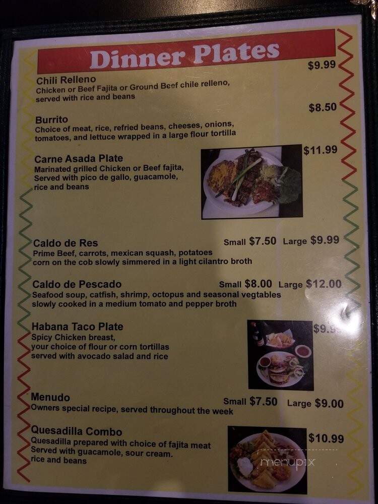 La Morenita - Princeton, TX menu_pic