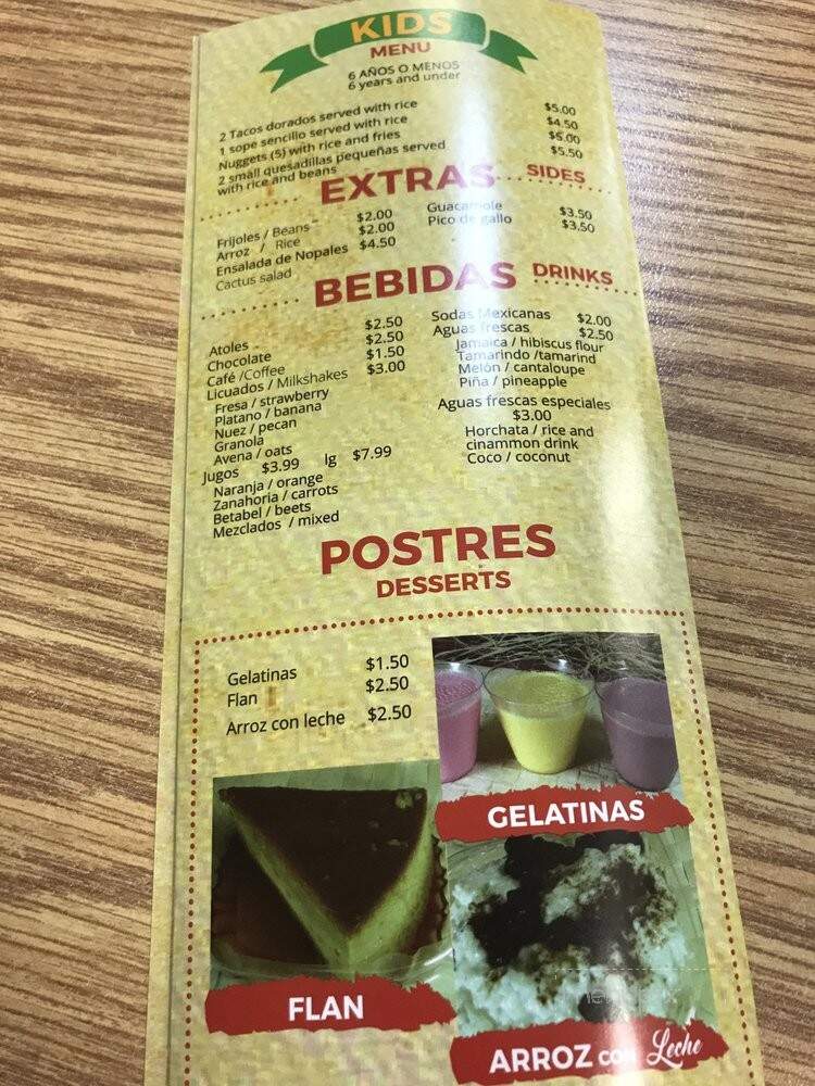 Restaurant El Cantaro - Wilmington, DE menu_pic