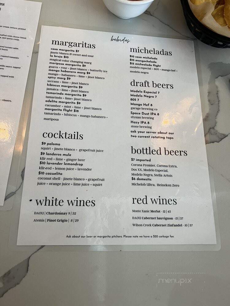 Landeros Mexican Grill + Cantina - Temecula, CA menu_pic