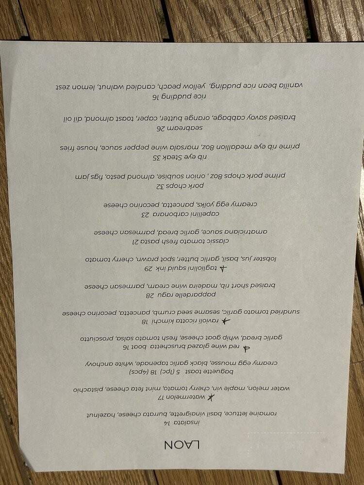 LAON - Los Angeles, CA menu_pic