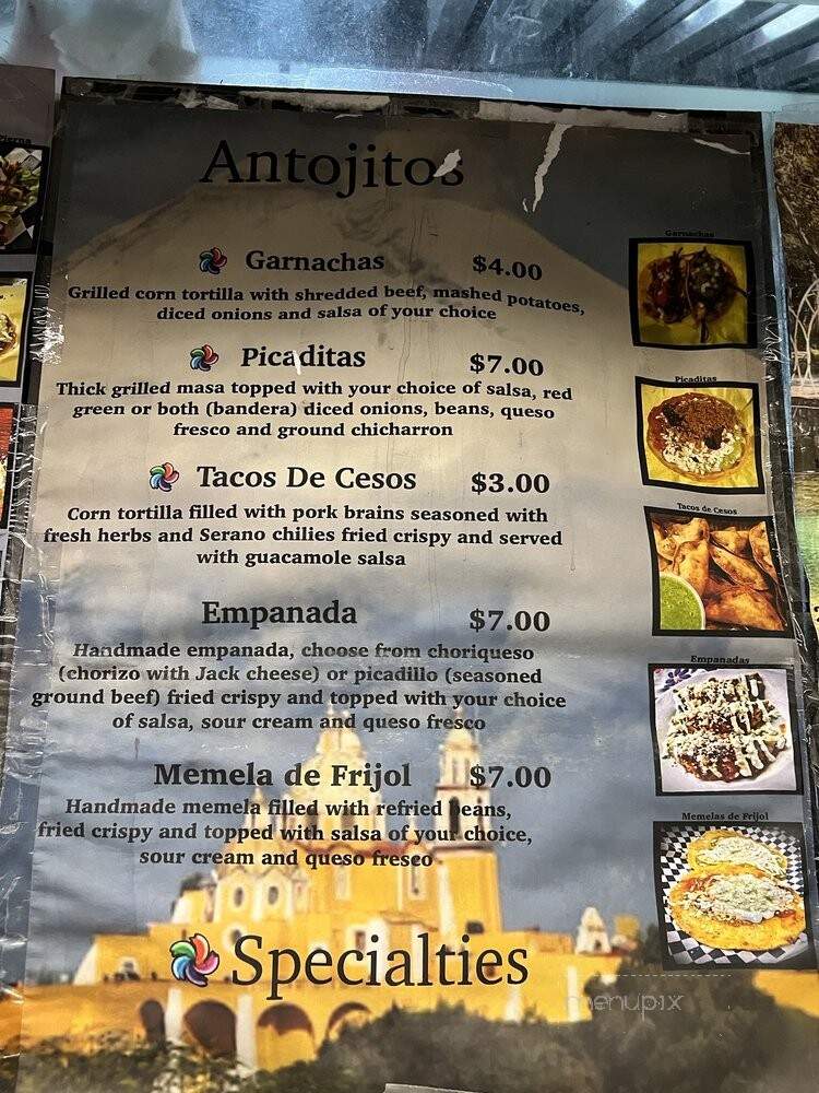 La Orizabena - Fremont, CA menu_pic