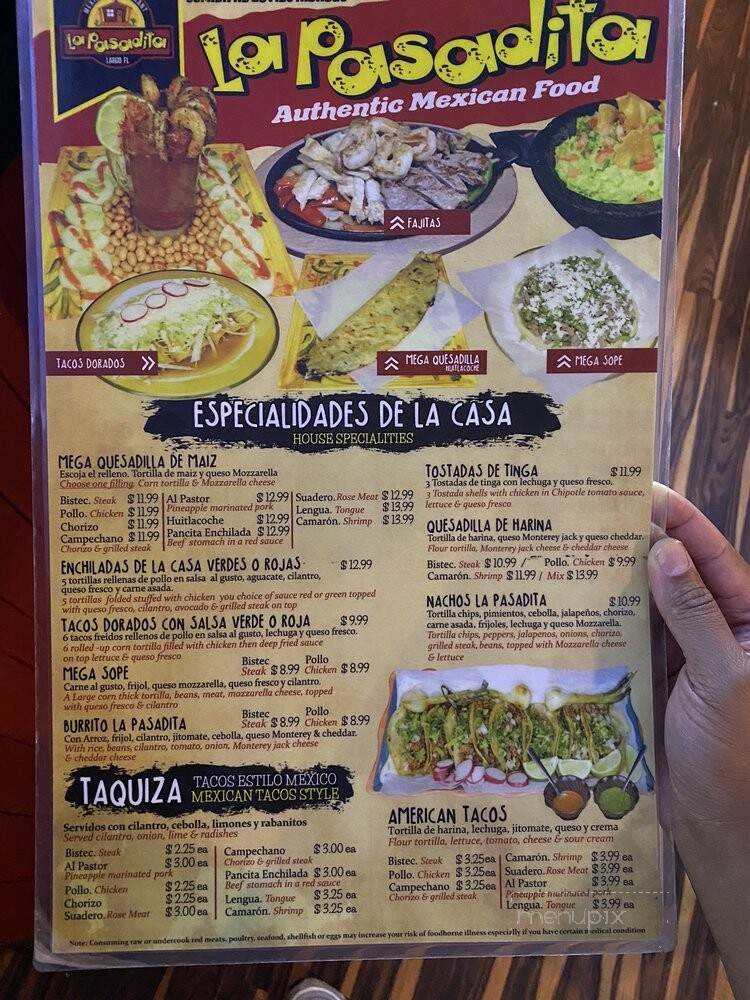 La Pasadita - Largo, FL menu_pic