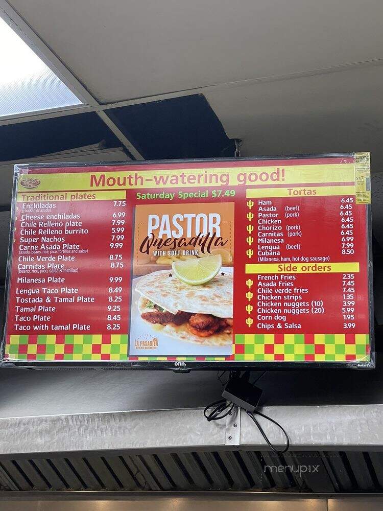 La Pasadita - Tremonton, UT menu_pic