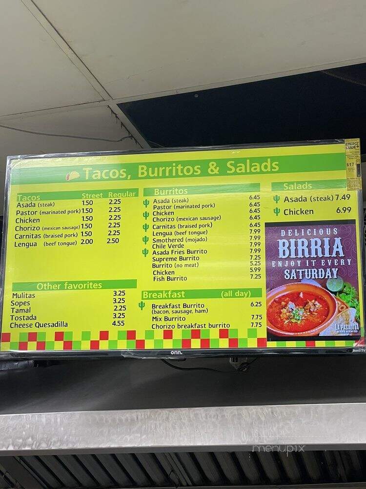La Pasadita - Tremonton, UT menu_pic