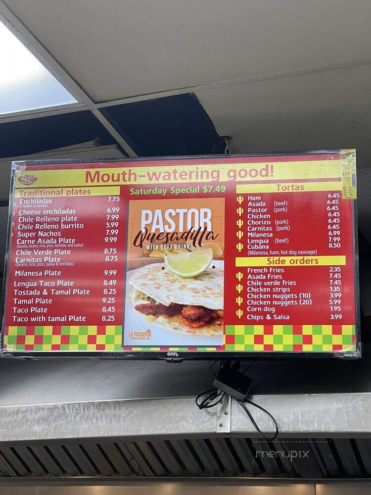La Pasadita - Tremonton, UT menu_pic