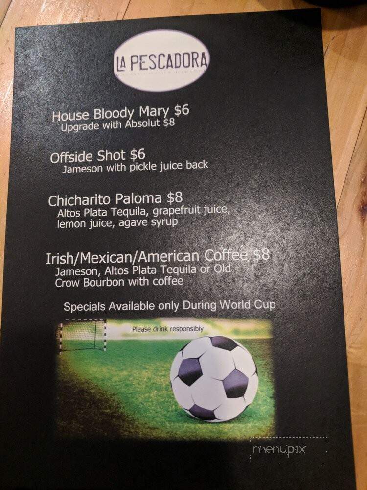 El Pescador Restaurant - Whittier, CA menu_pic