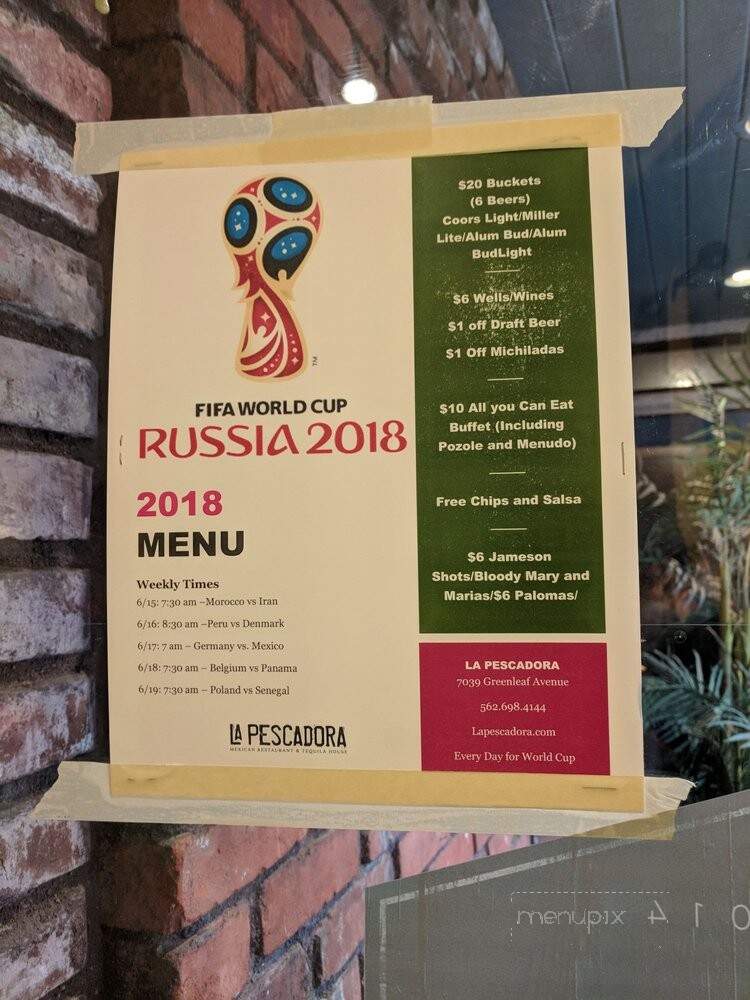 El Pescador Restaurant - Whittier, CA menu_pic
