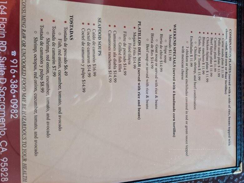 La Placita Restaurant - Sacramento, CA menu_pic